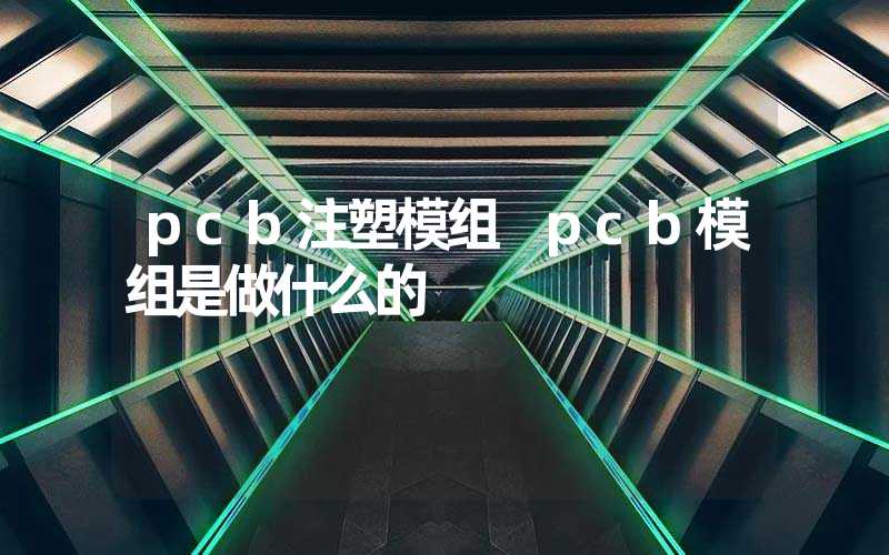 pcb注塑模组 pcb模组是做什么的